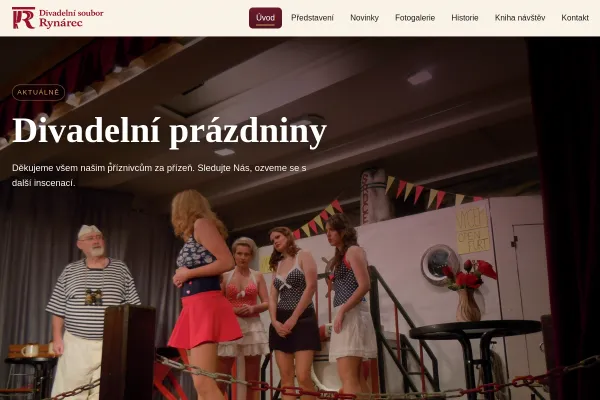 Náhled webu divadlorynarec.cz