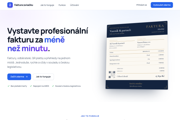 Náhled webu fakturazakacku.cz