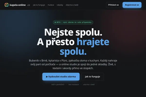 Náhled webu kapela-online.cz
