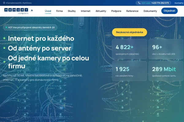 Náhled webu memory-computers.cz