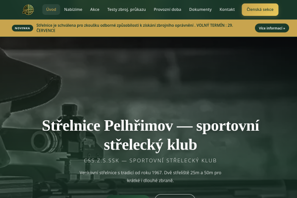 Náhled webu strelnicepe.cz